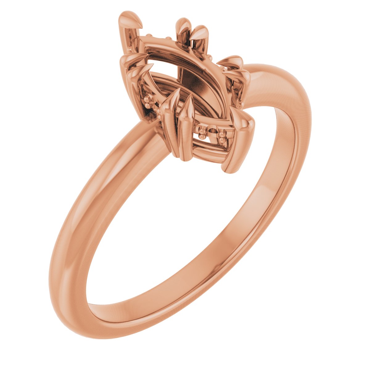 Double Claw-Prong Engagement Ring