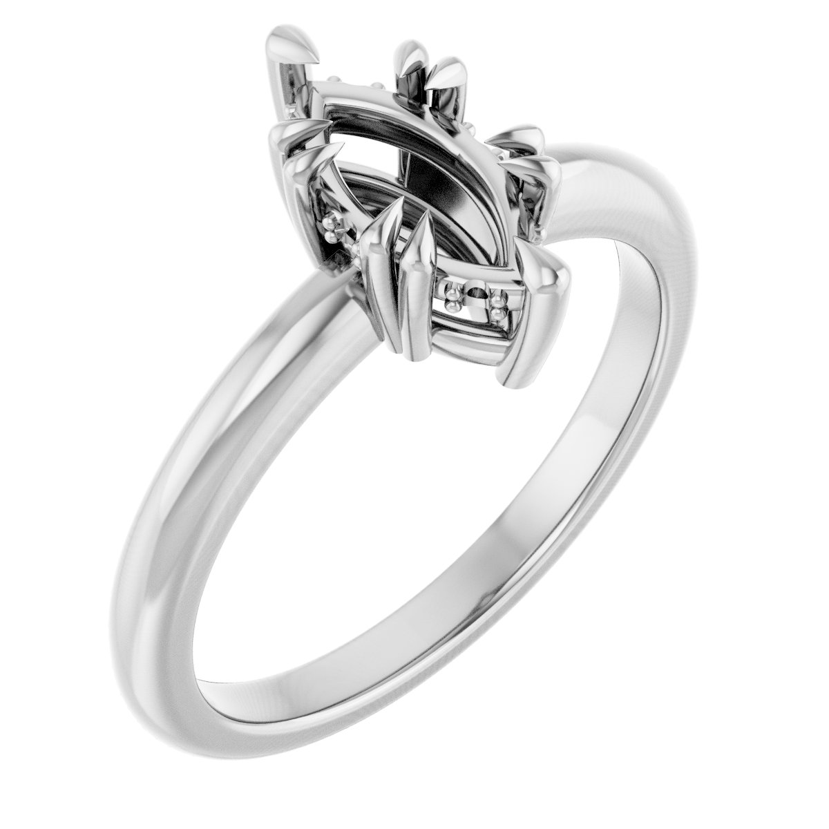 Double Claw-Prong Engagement Ring