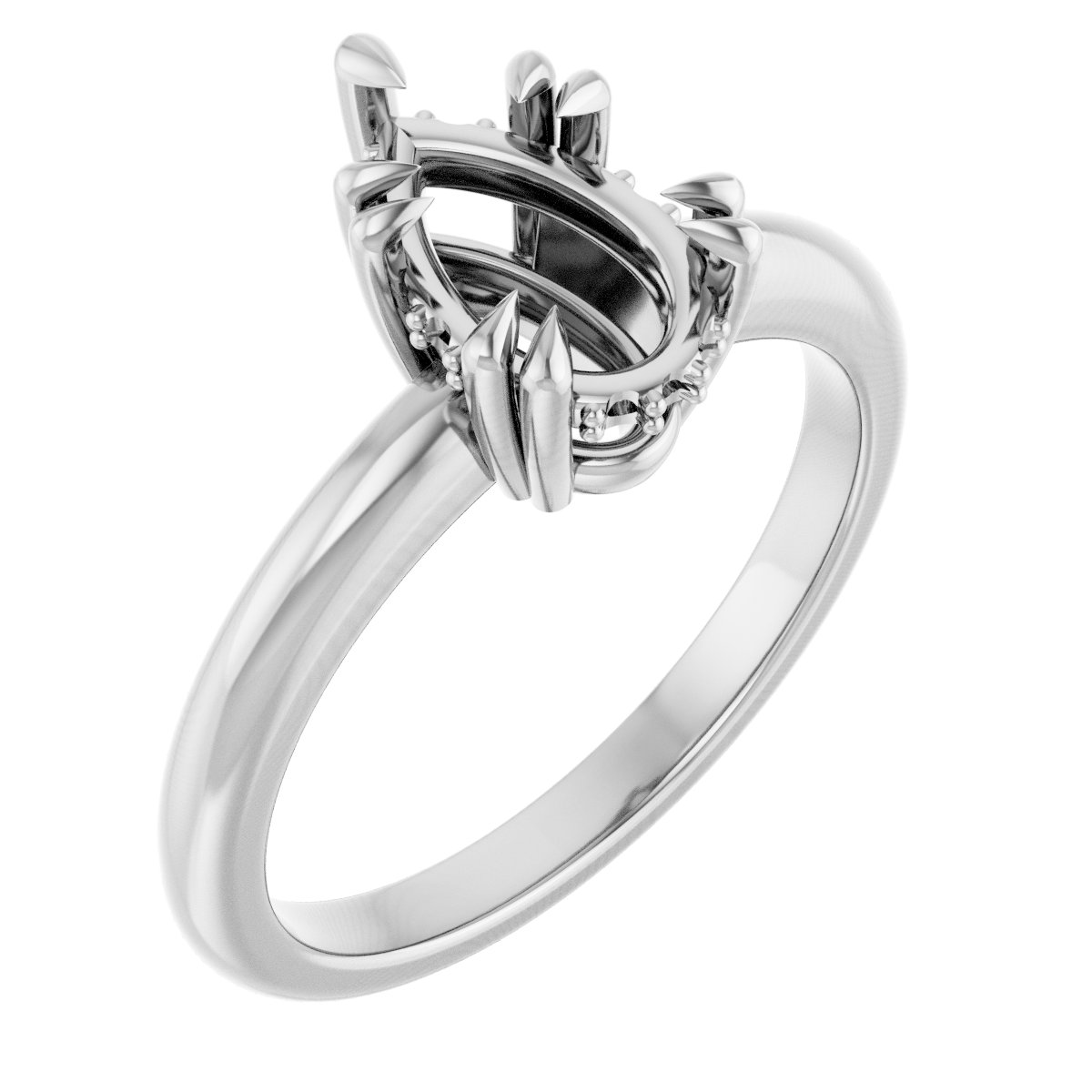 Double Claw-Prong Engagement Ring