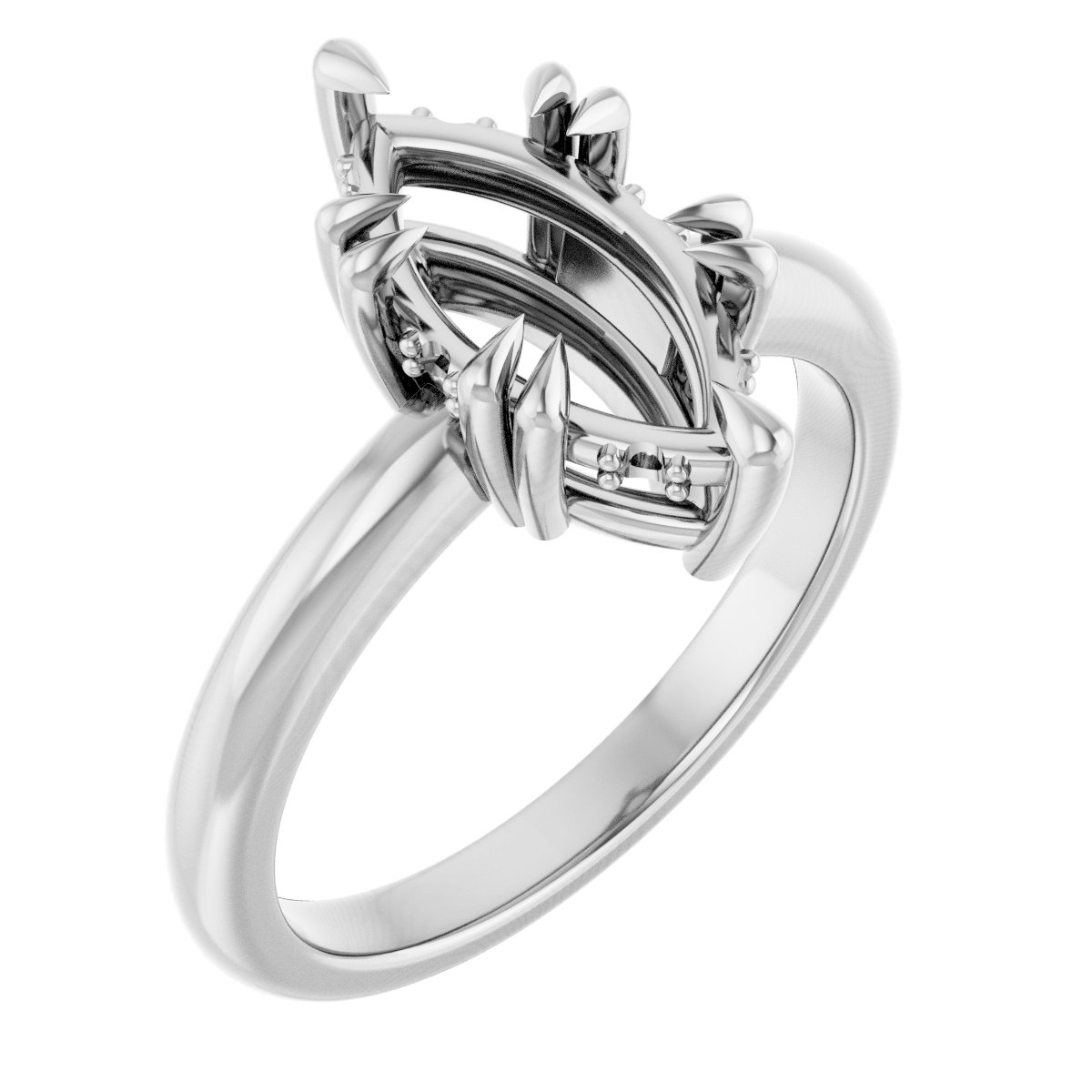 Double Claw-Prong Engagement Ring