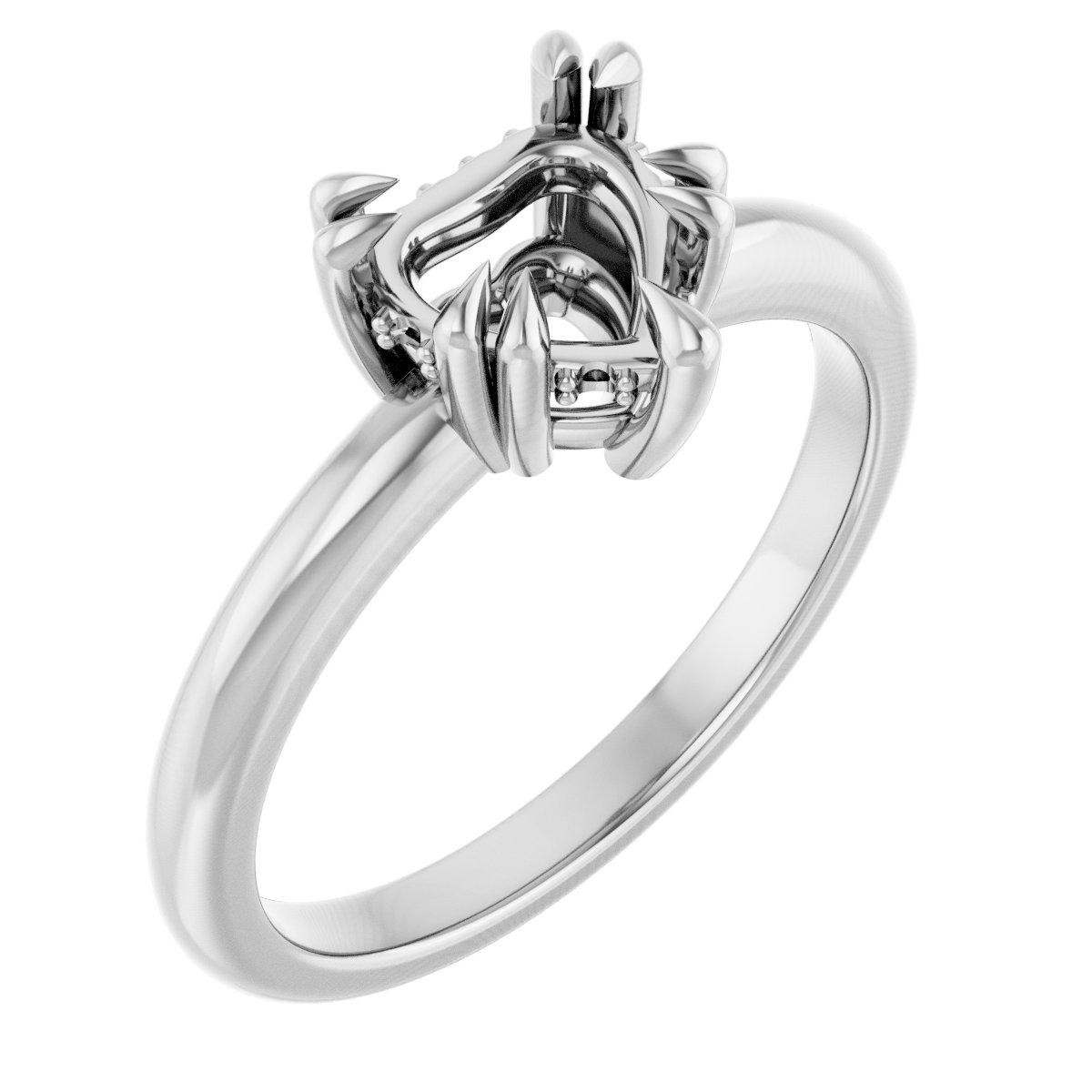 Double Claw-Prong Engagement Ring