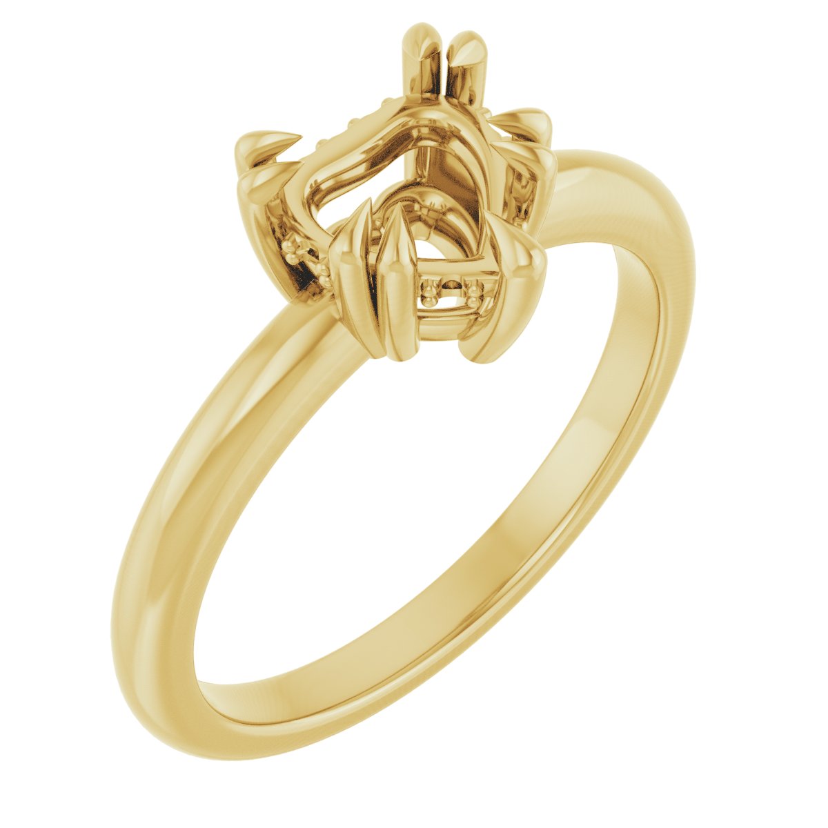 Double Claw-Prong Engagement Ring