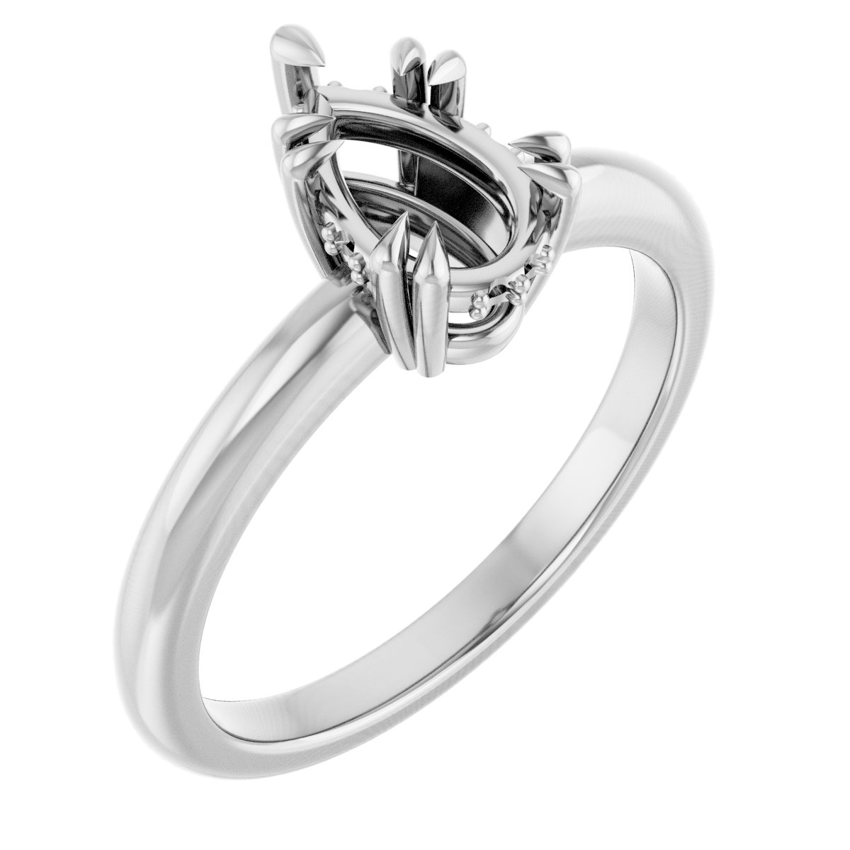 Double Claw-Prong Engagement Ring