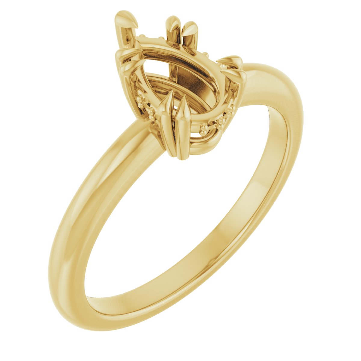 Double Claw-Prong Engagement Ring