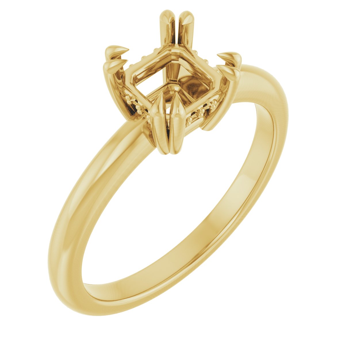 Double Claw-Prong Engagement Ring