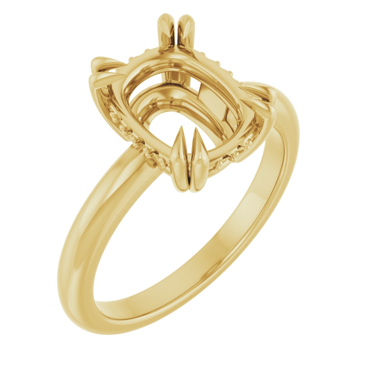 Double Claw-Prong Engagement Ring