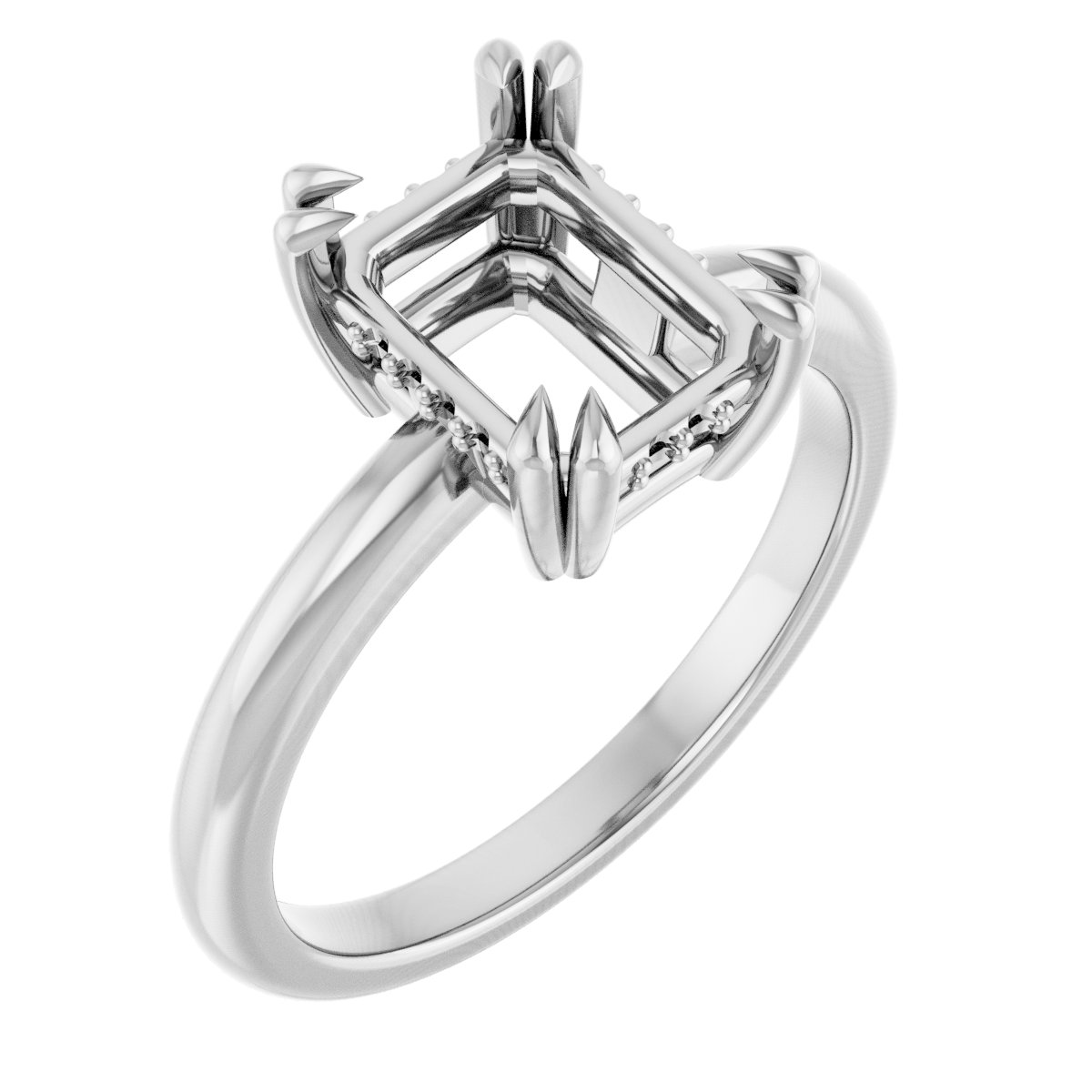 Double Claw-Prong Engagement Ring