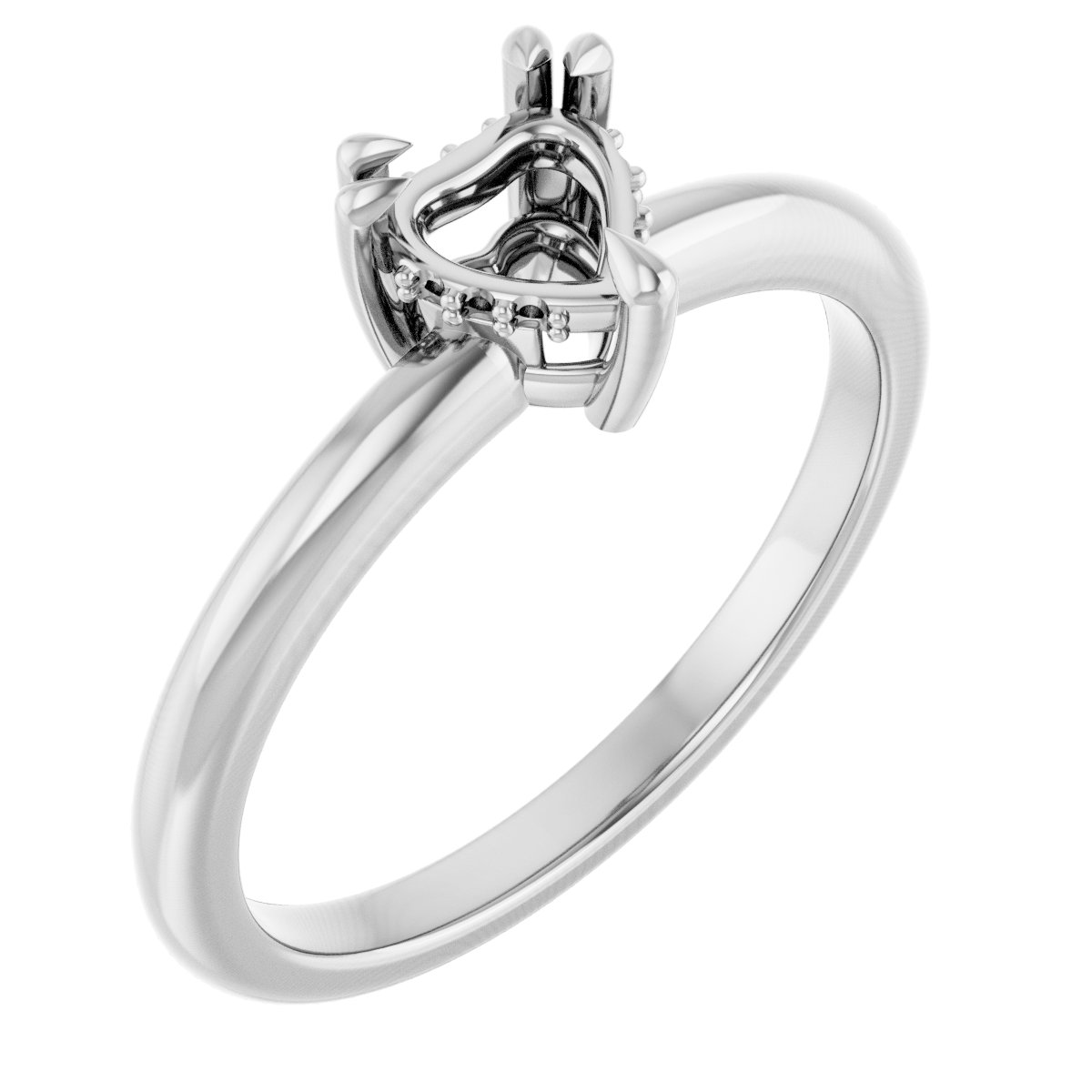 Double Claw-Prong Engagement Ring