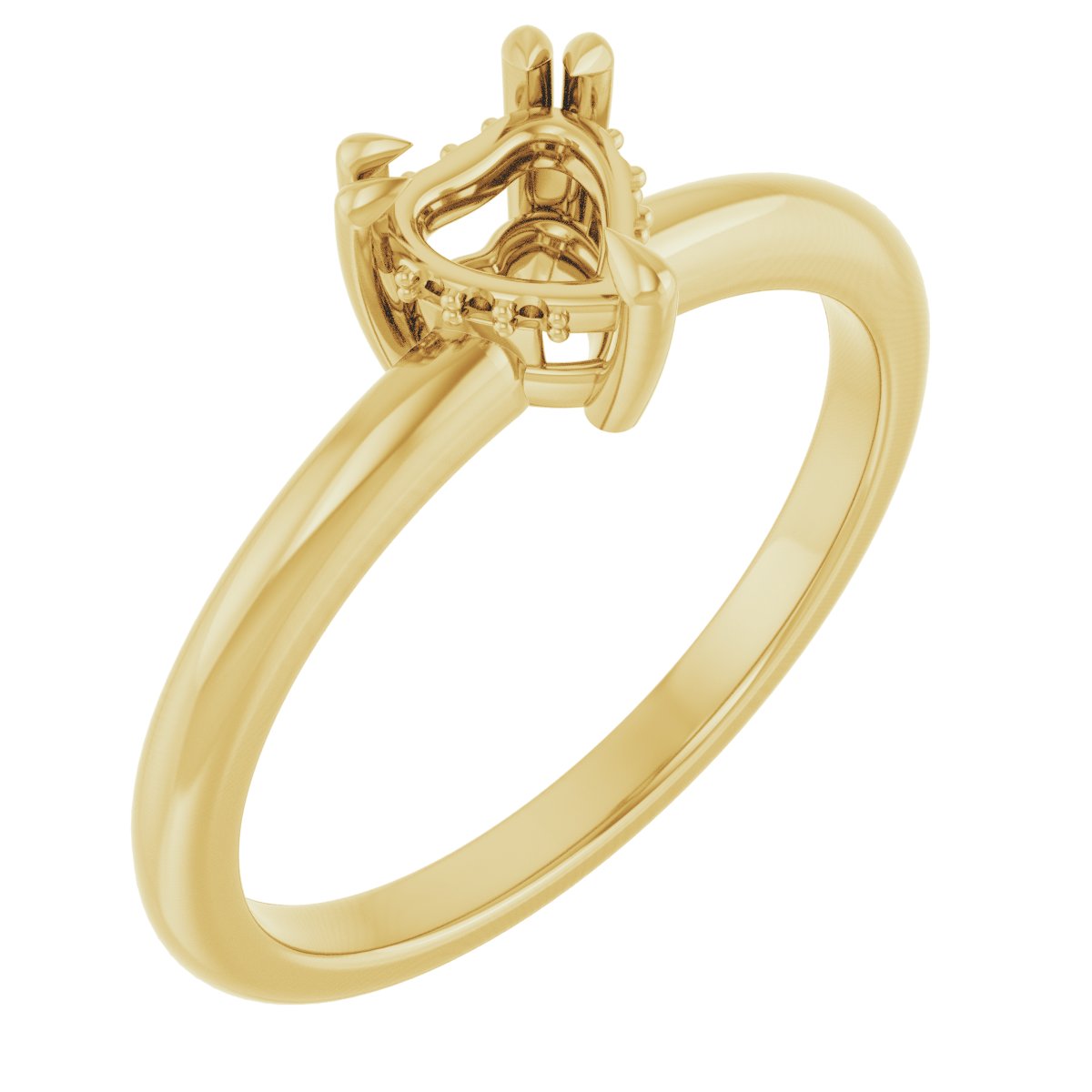Double Claw-Prong Engagement Ring