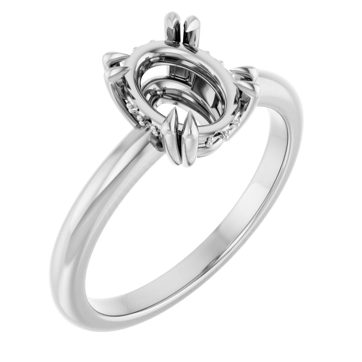 Double Claw-Prong Engagement Ring
