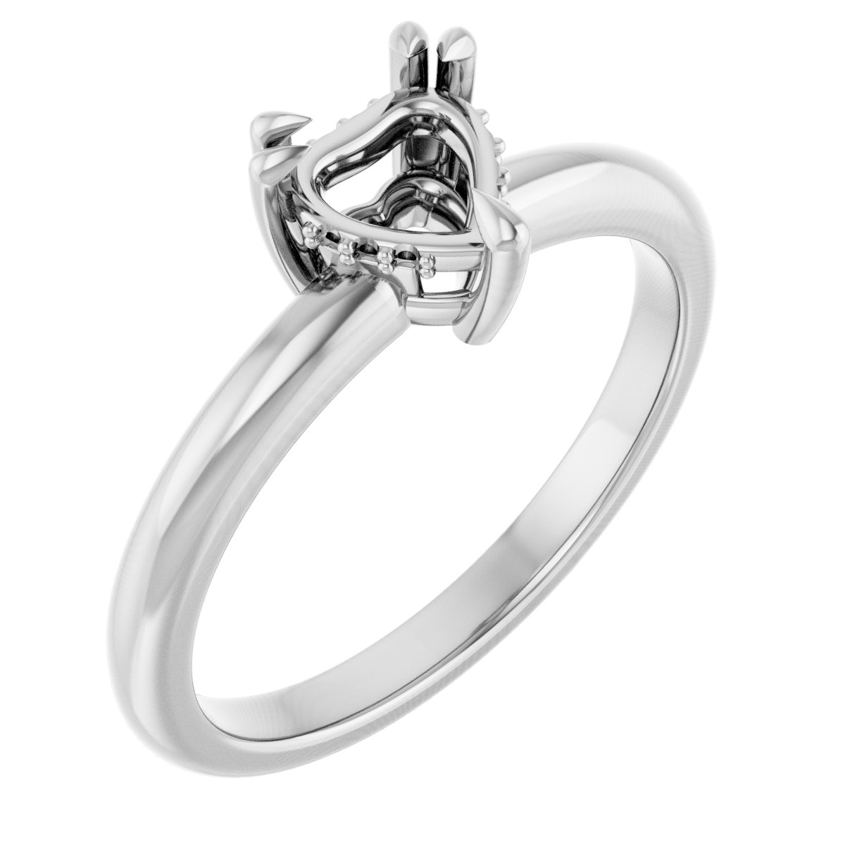 Double Claw-Prong Engagement Ring