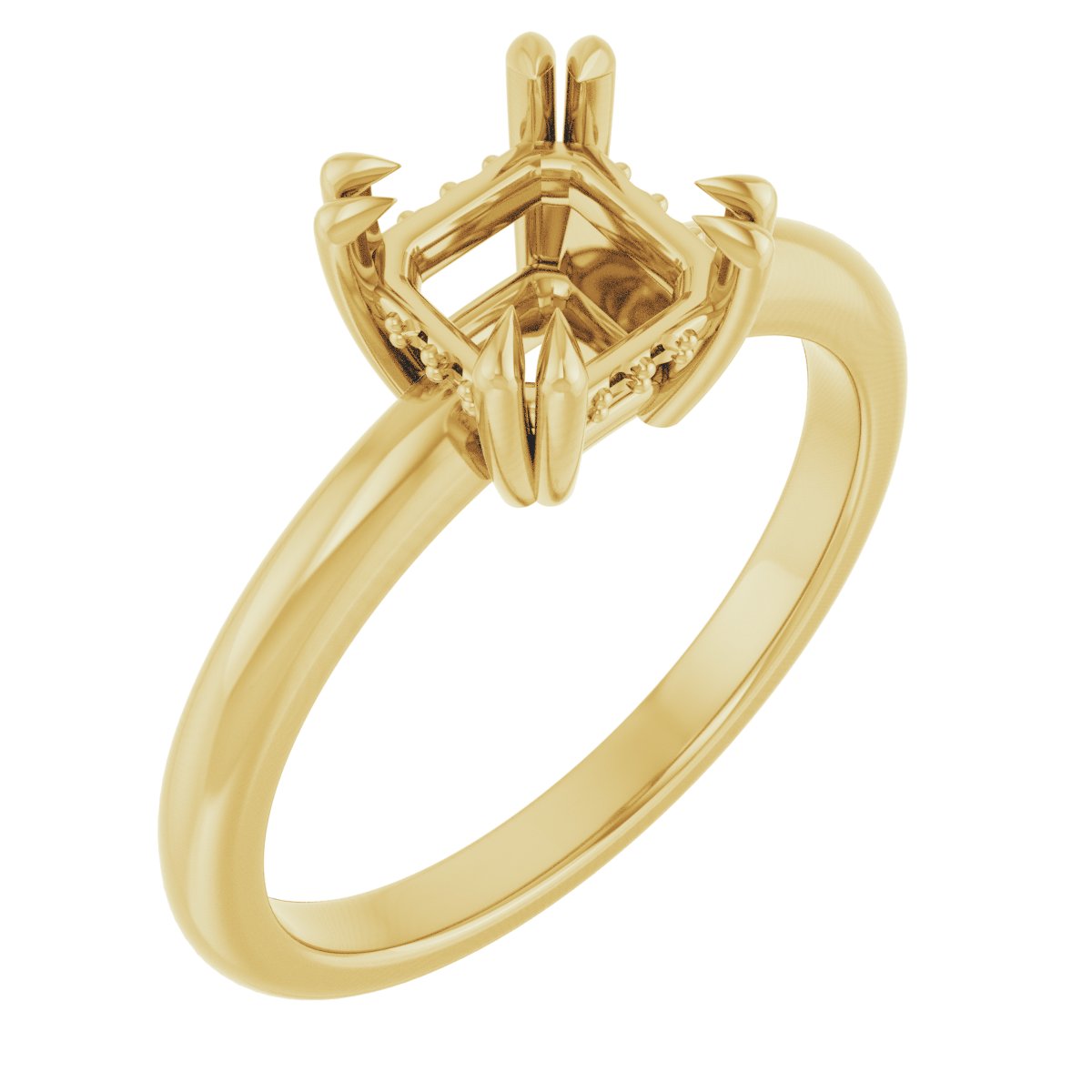 Double Claw-Prong Engagement Ring