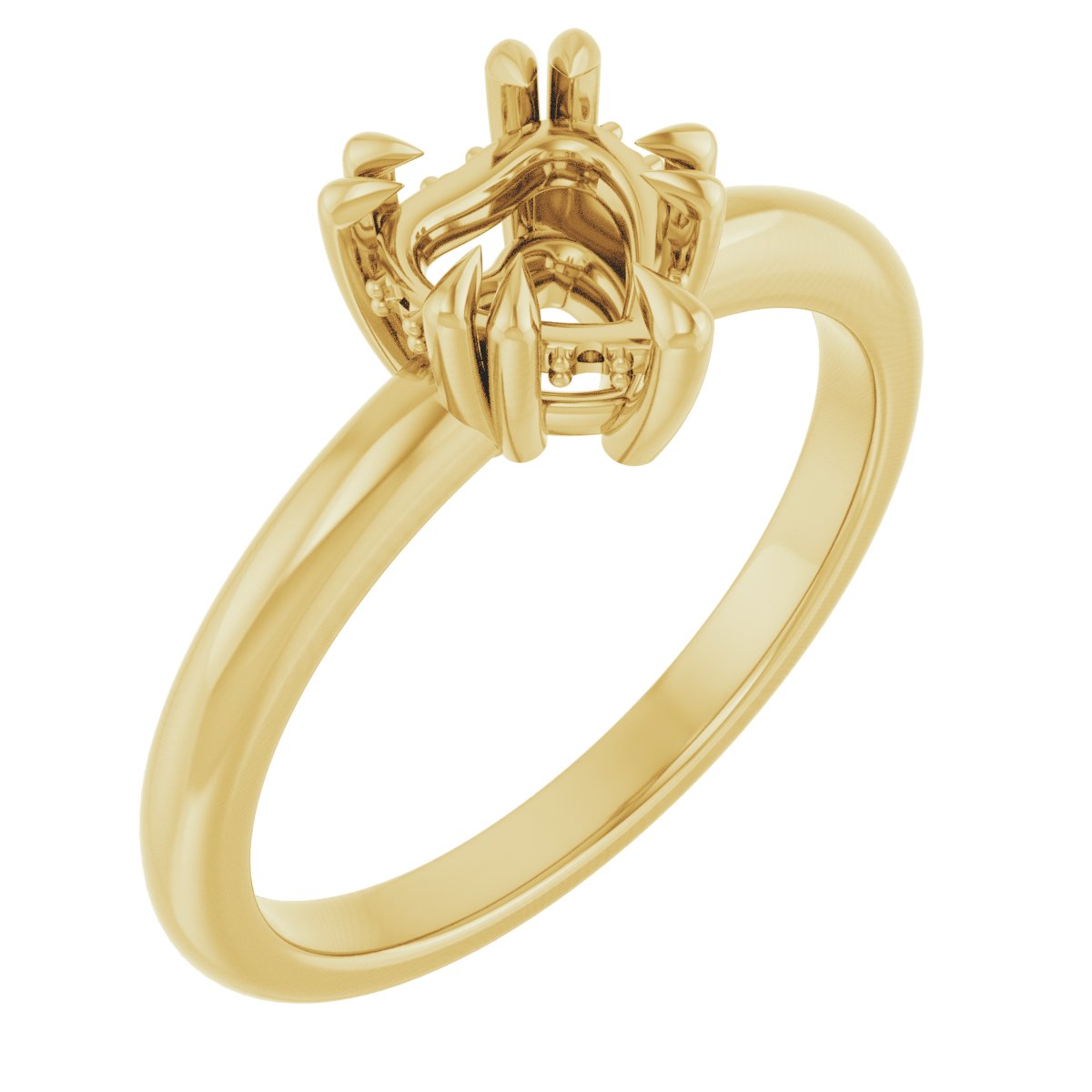 Double Claw-Prong Engagement Ring