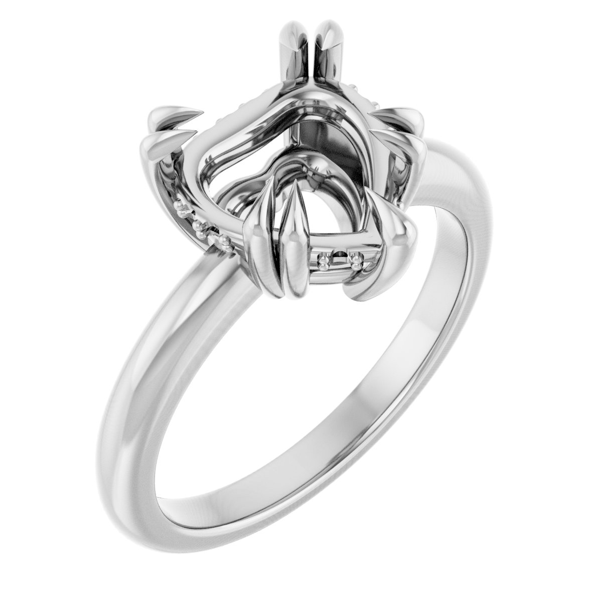 Double Claw-Prong Engagement Ring