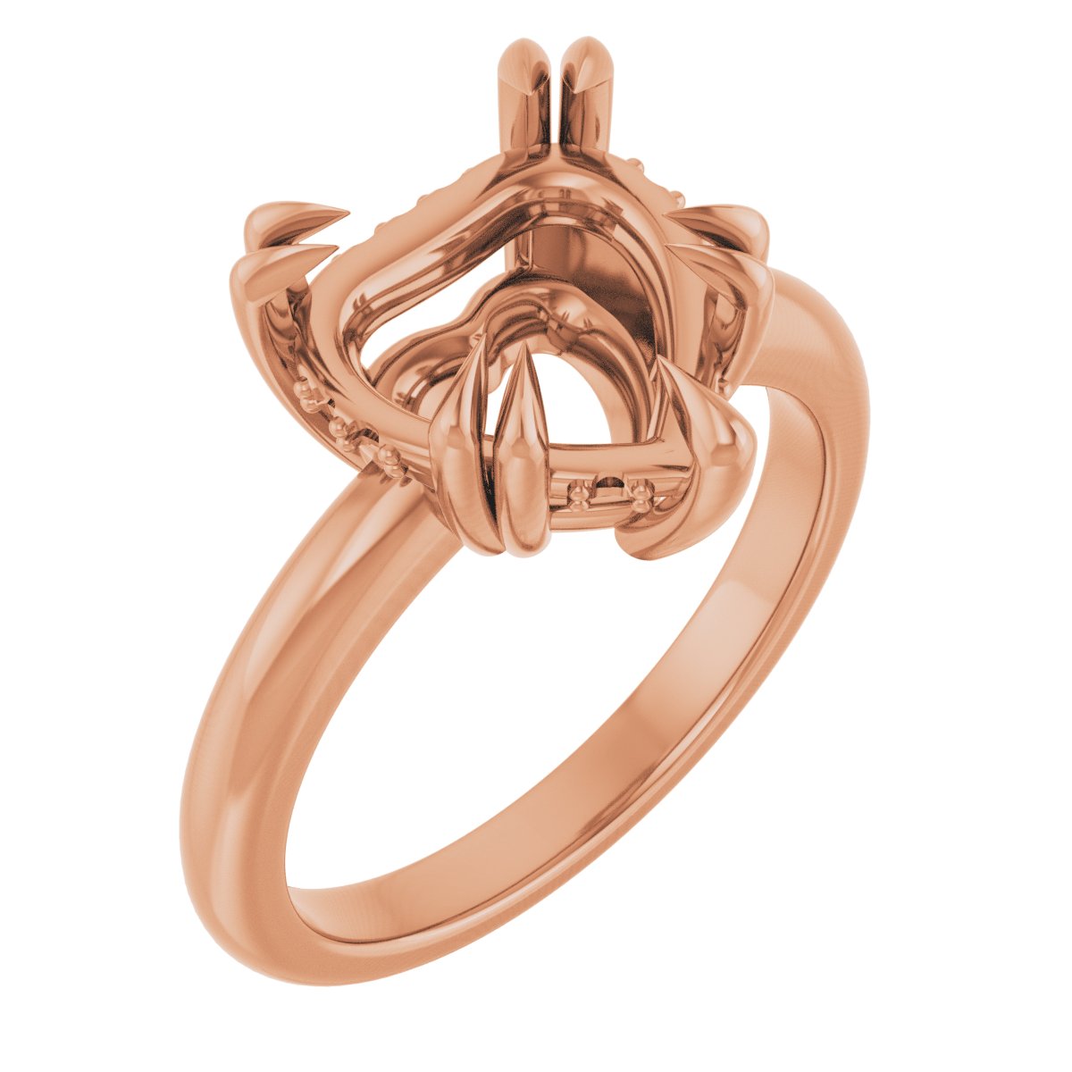 Double Claw-Prong Engagement Ring