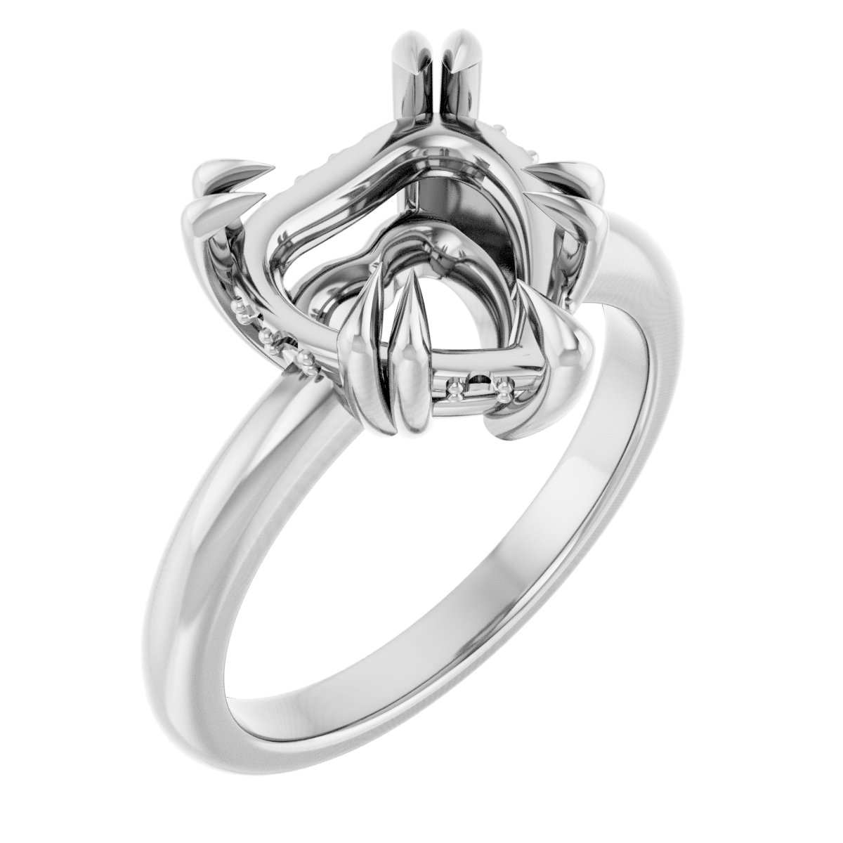 Double Claw-Prong Engagement Ring