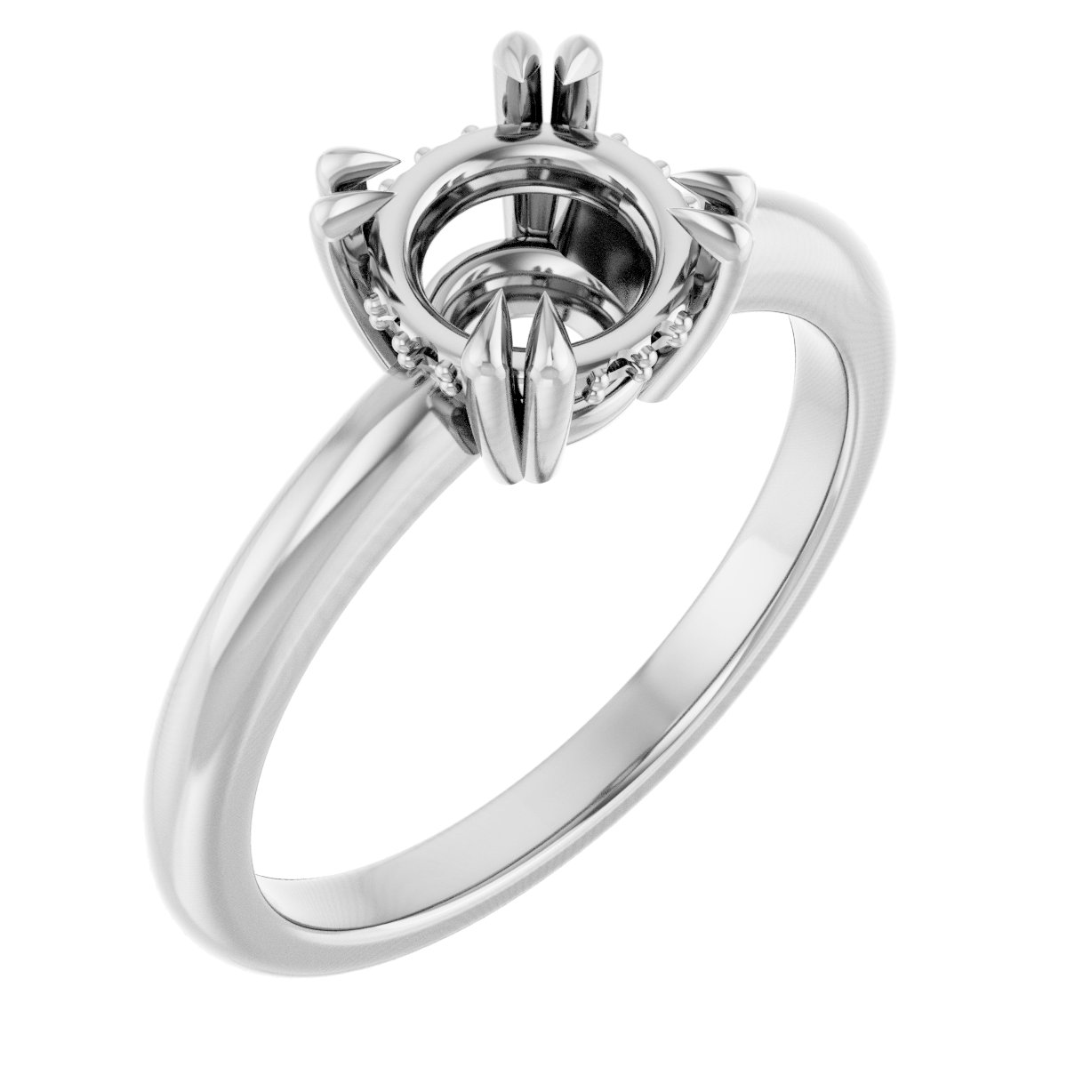 Double Claw-Prong Engagement Ring
