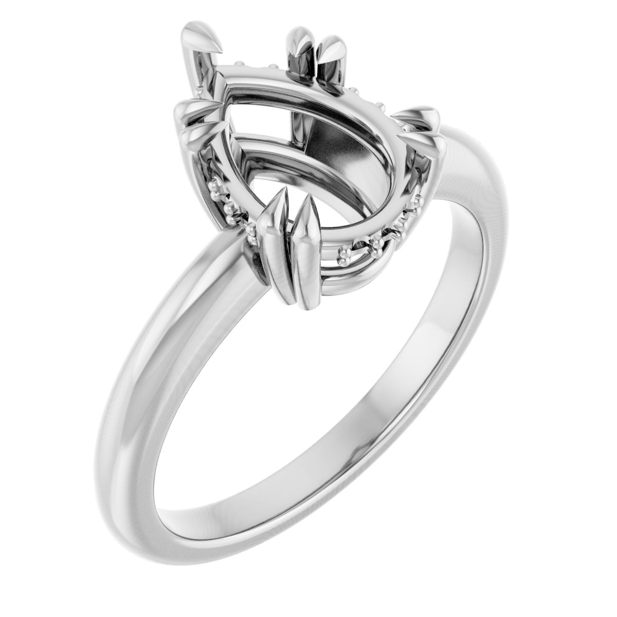 Double Claw-Prong Engagement Ring