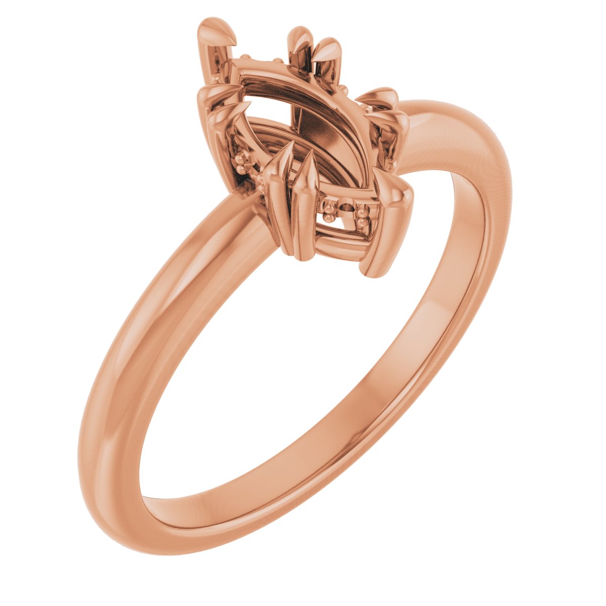 Double Claw-Prong Engagement Ring