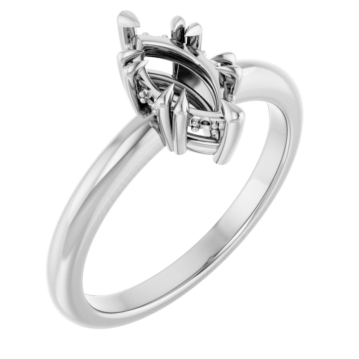 Double Claw-Prong Engagement Ring