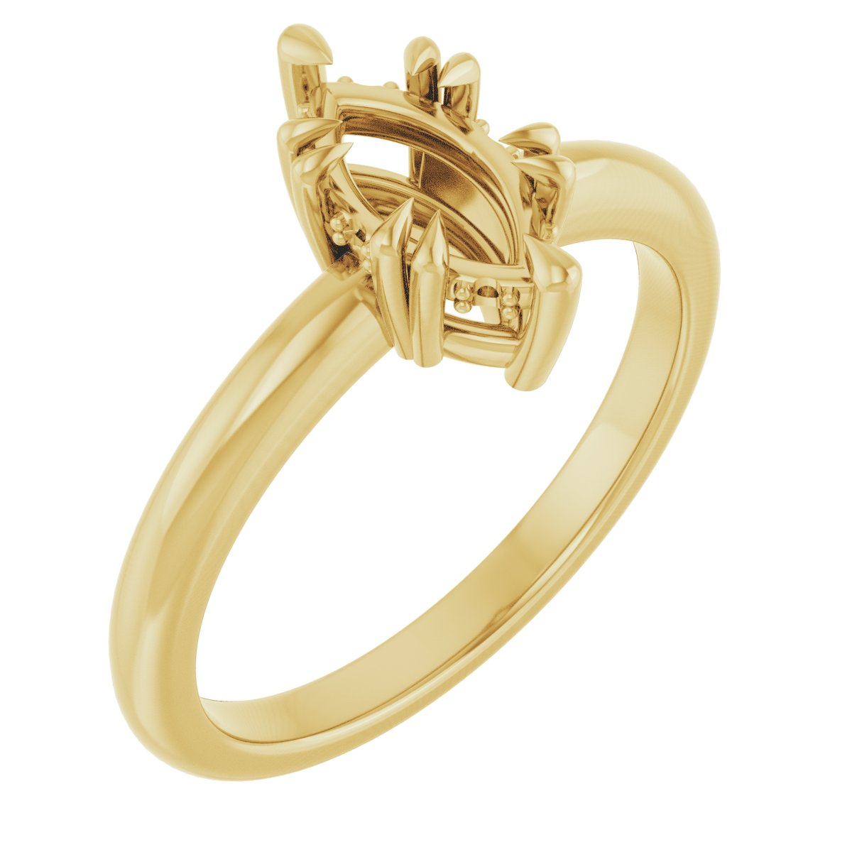 Double Claw-Prong Engagement Ring
