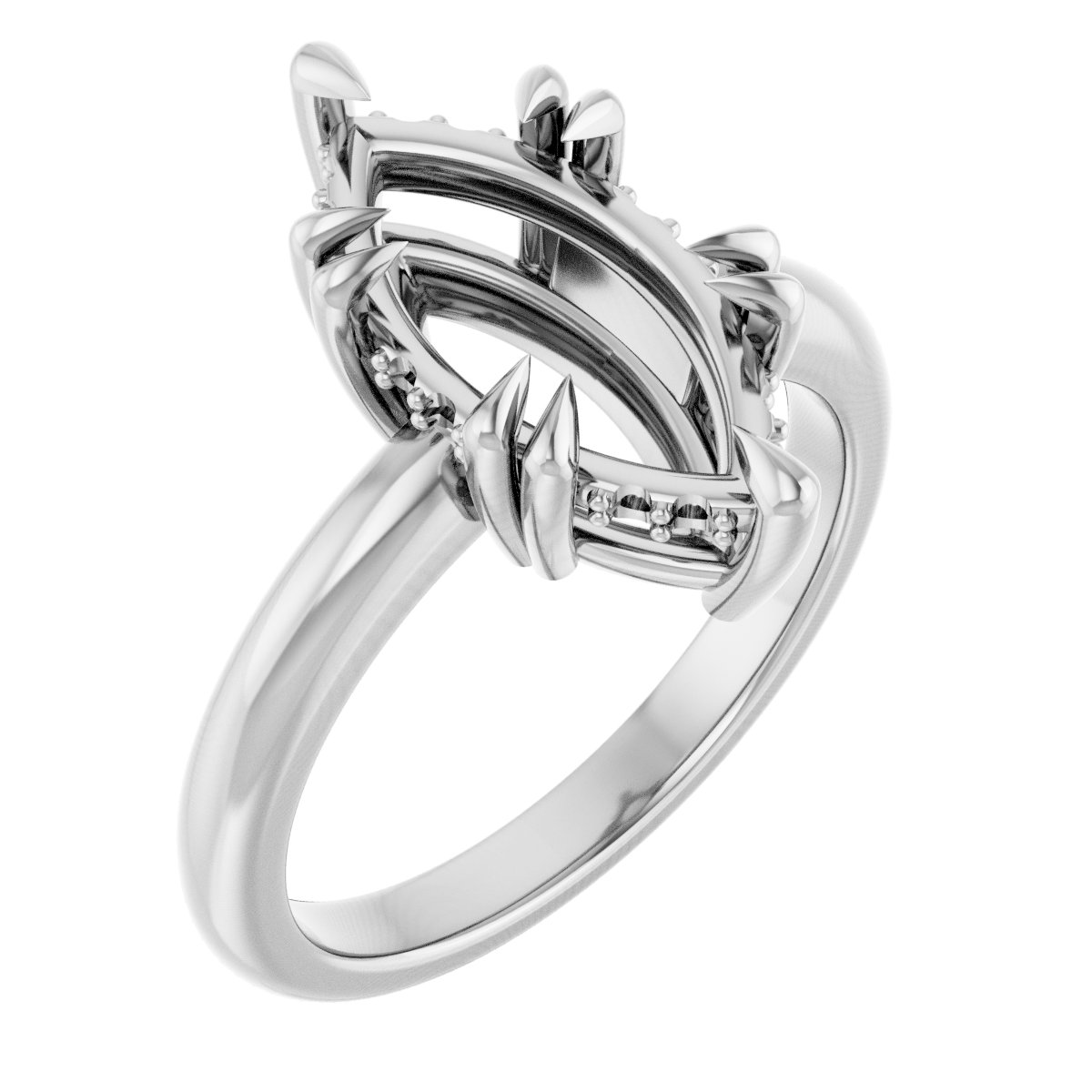 Double Claw-Prong Engagement Ring