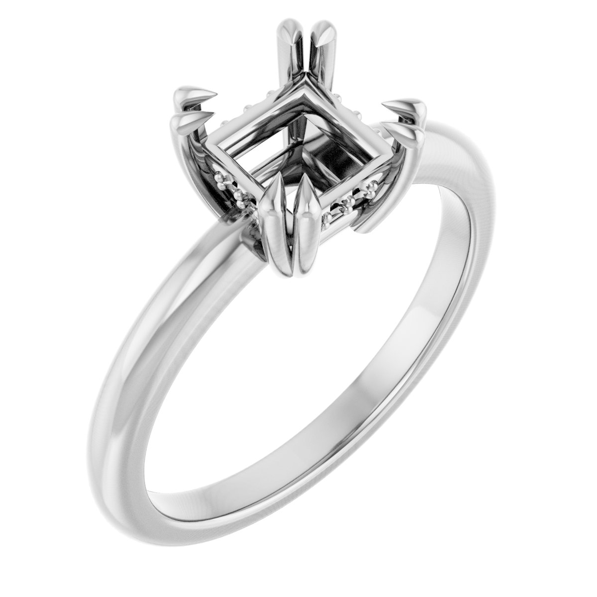 Double Claw-Prong Engagement Ring