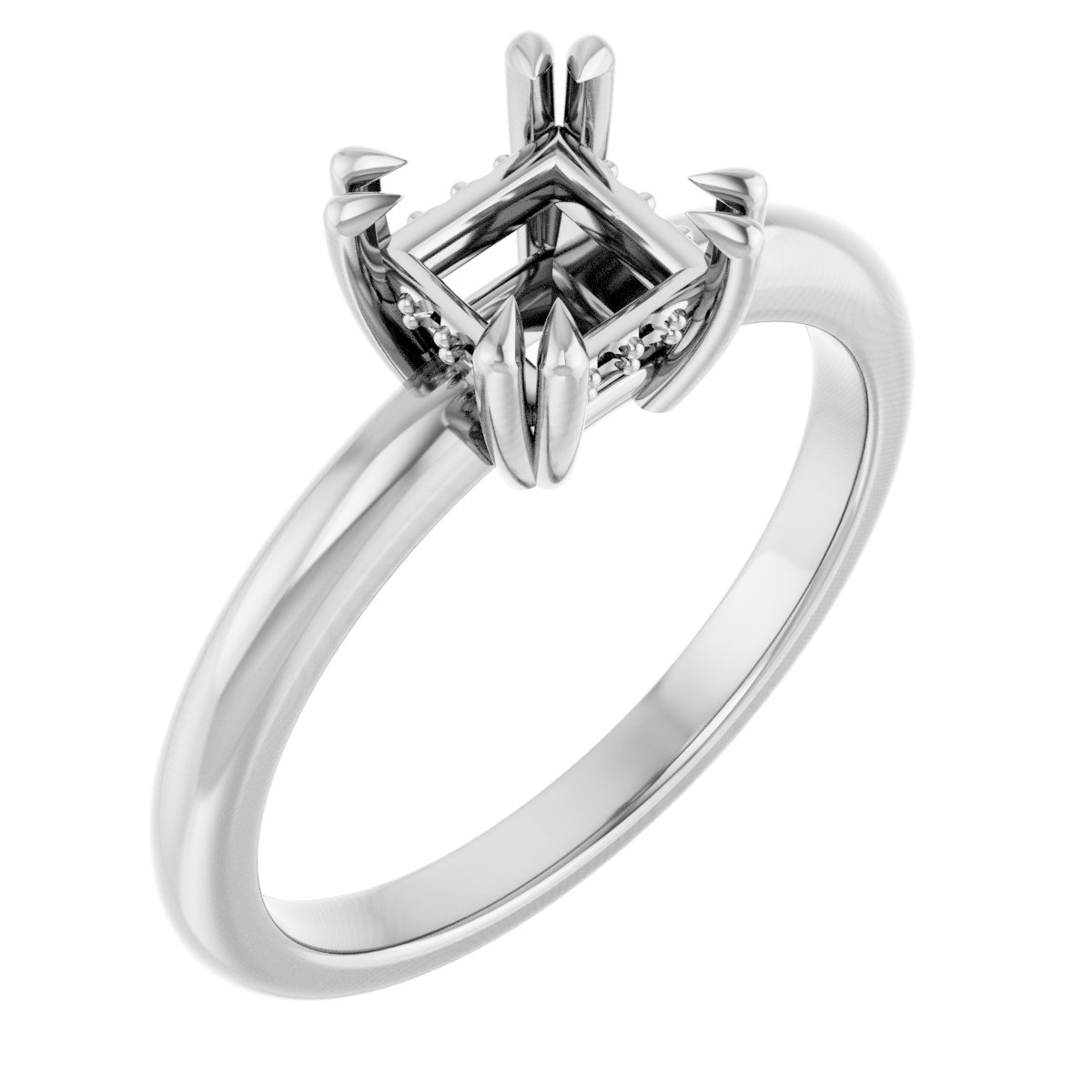 Double Claw-Prong Engagement Ring
