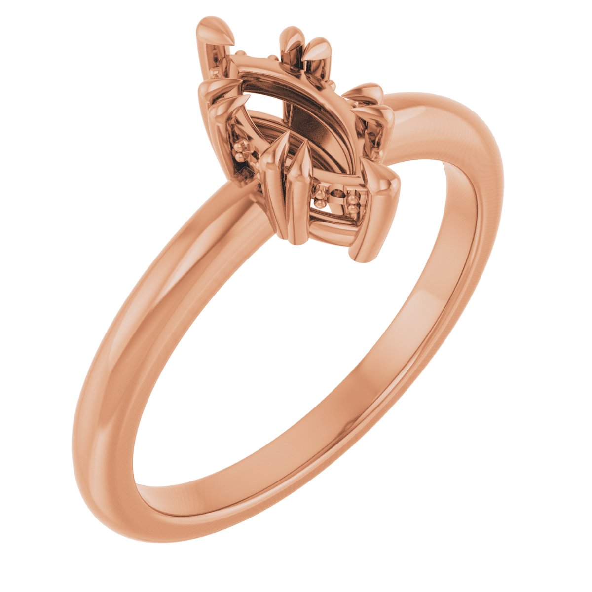 Double Claw-Prong Engagement Ring