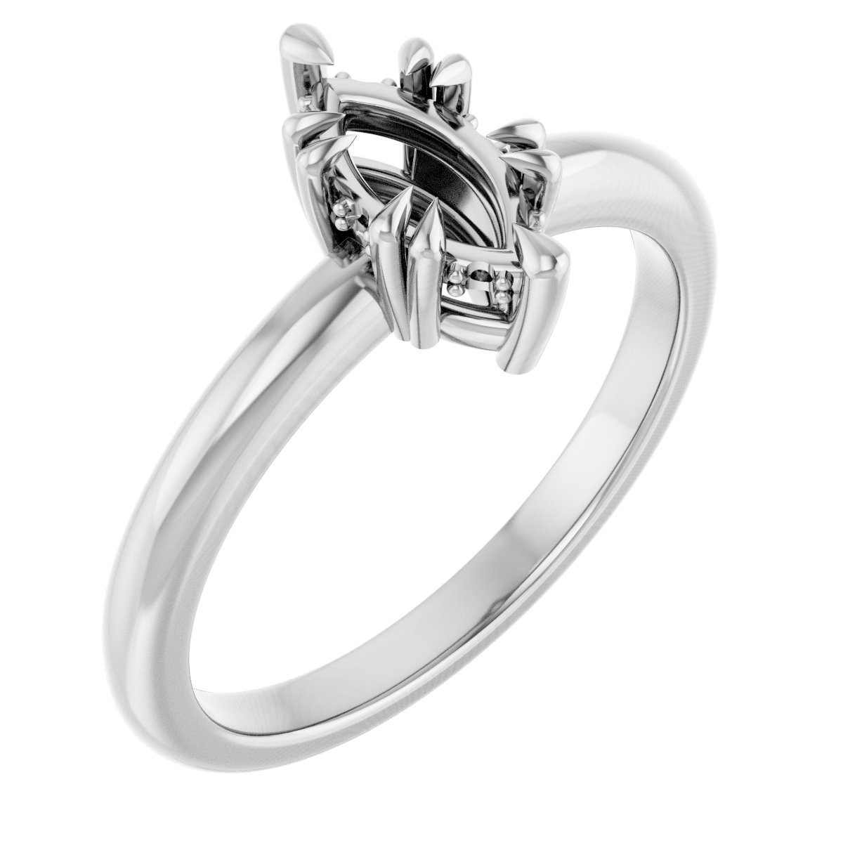 Double Claw-Prong Engagement Ring