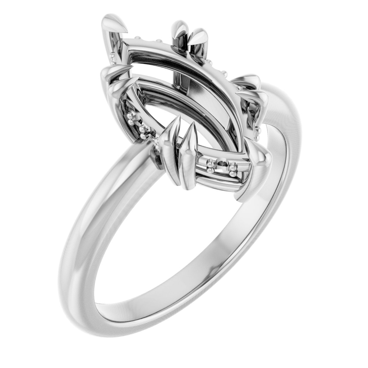 Double Claw-Prong Engagement Ring
