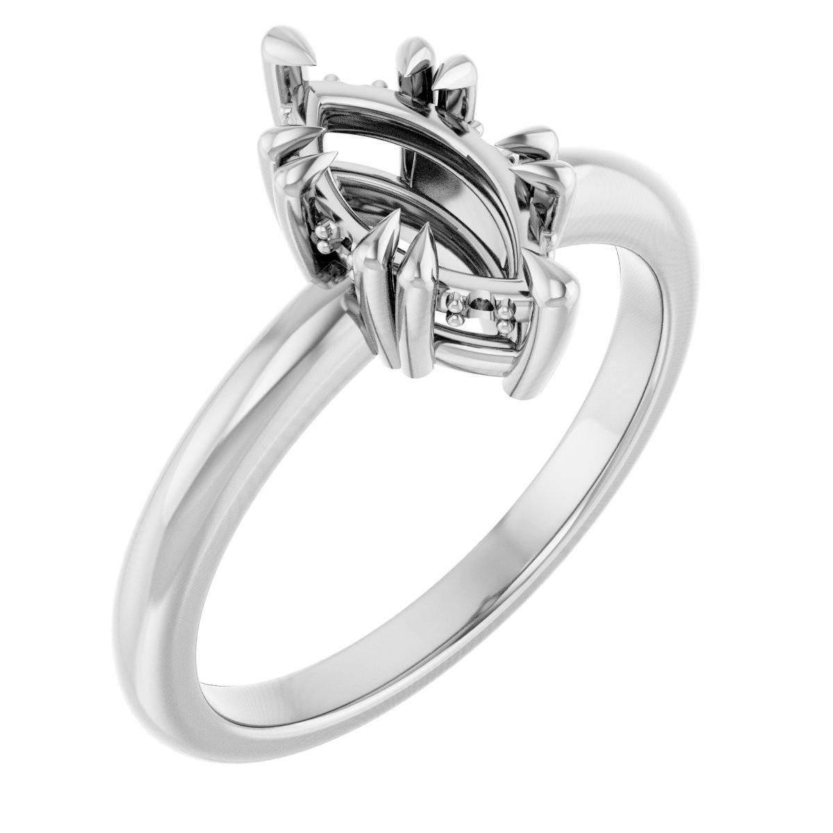 Double Claw-Prong Engagement Ring