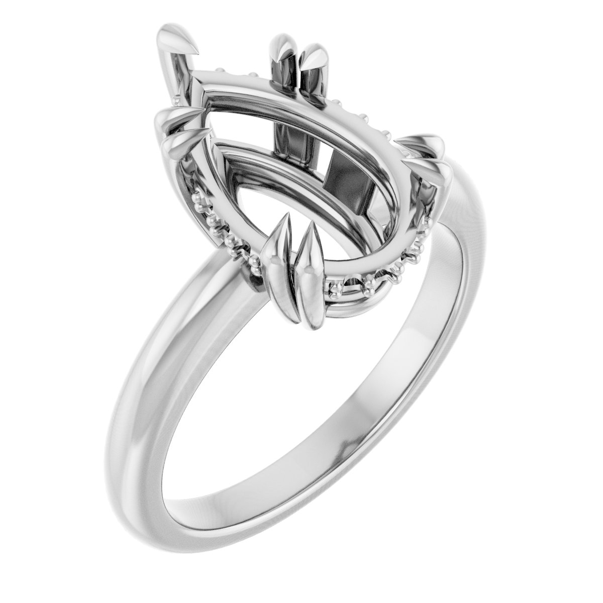 Double Claw-Prong Engagement Ring