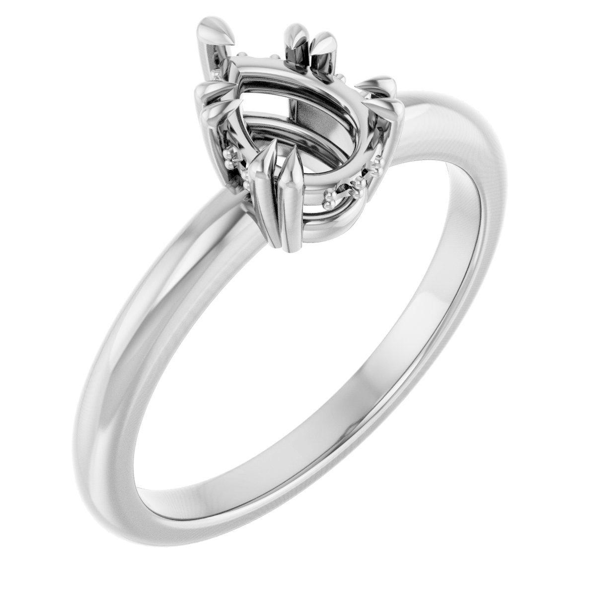 Double Claw-Prong Engagement Ring