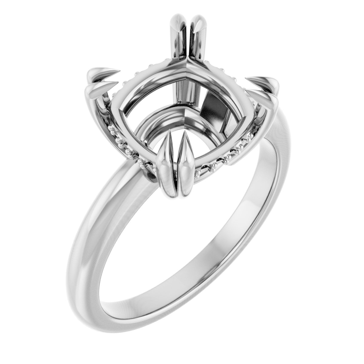 Double Claw-Prong Engagement Ring