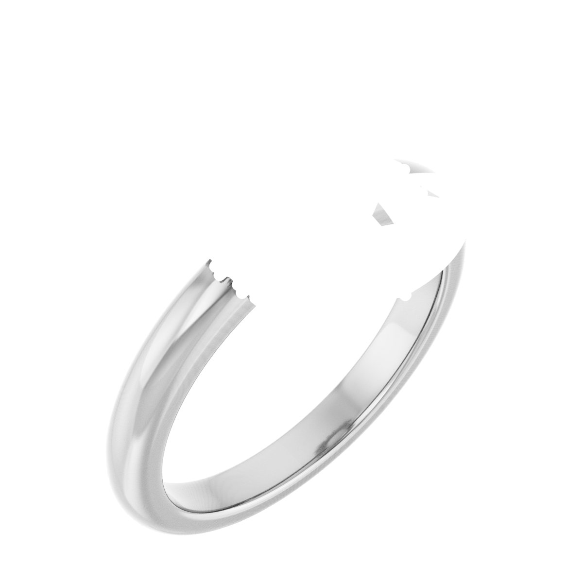 Double Claw-Prong Engagement Ring