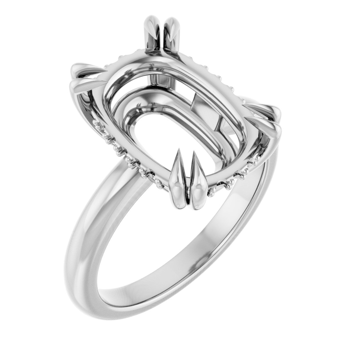 Double Claw-Prong Engagement Ring