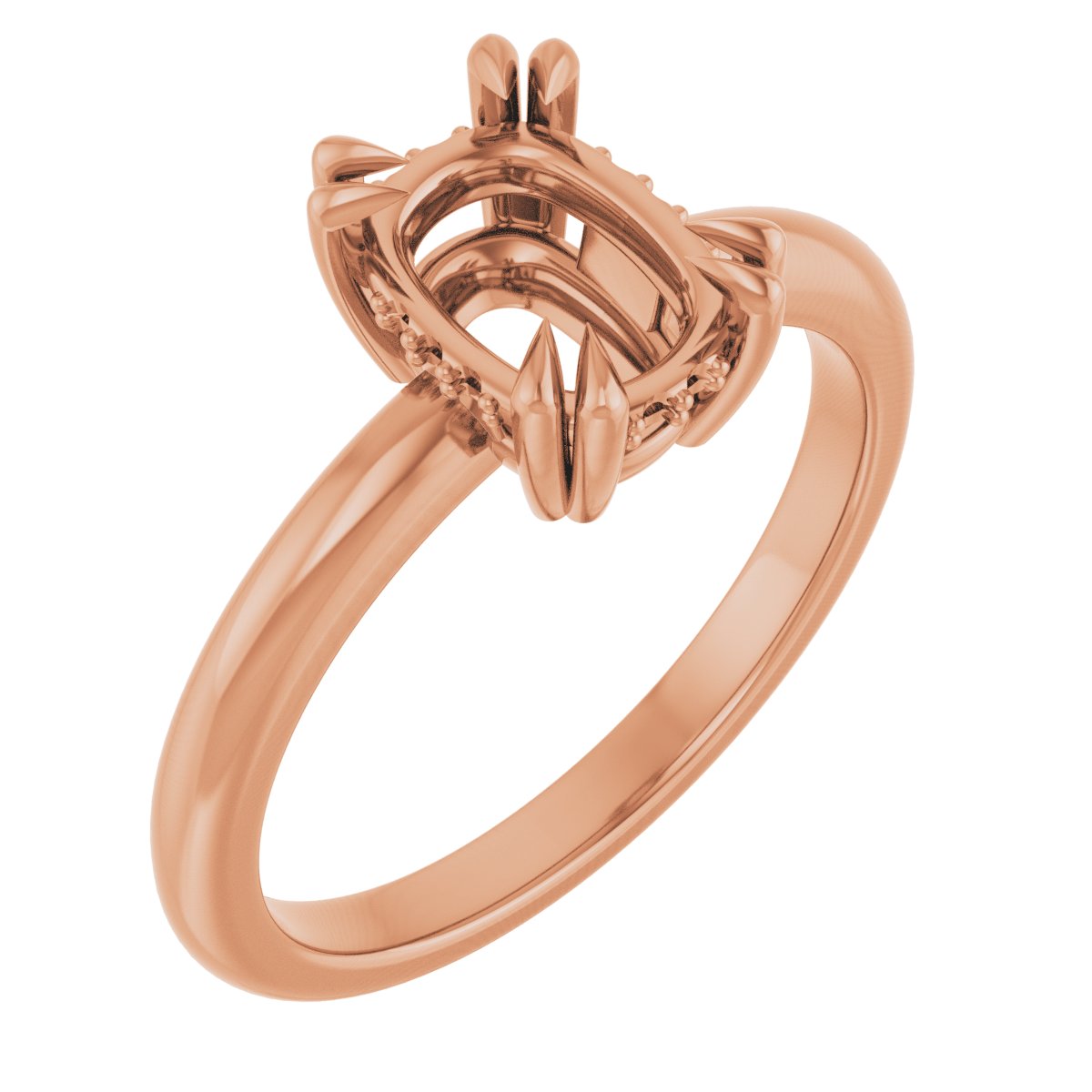 Double Claw-Prong Engagement Ring