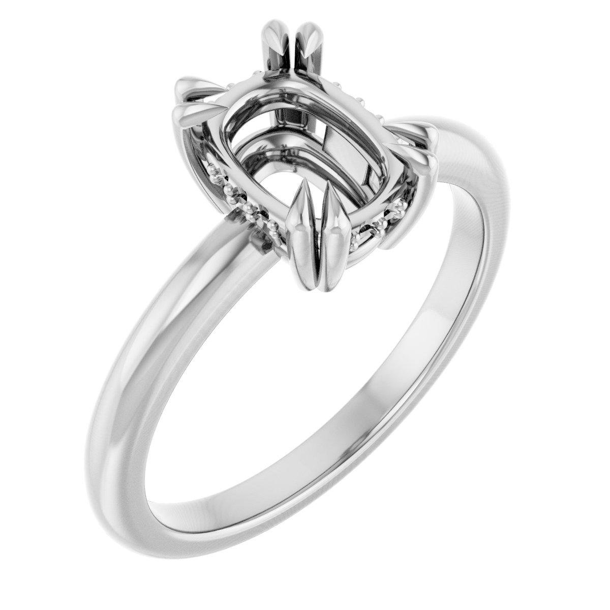 Double Claw-Prong Engagement Ring