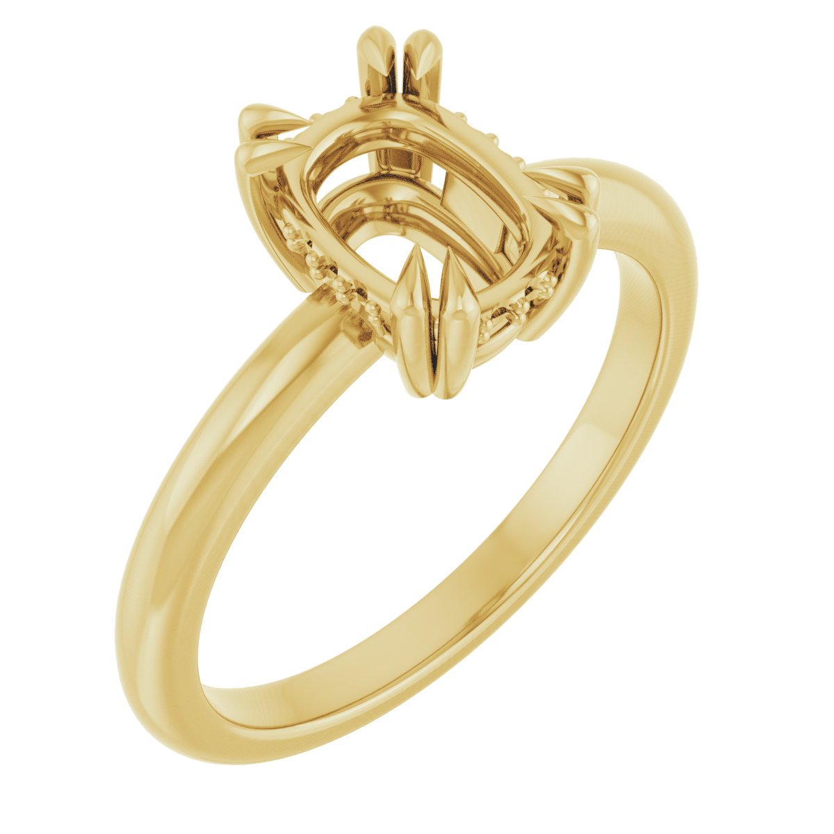 Double Claw-Prong Engagement Ring