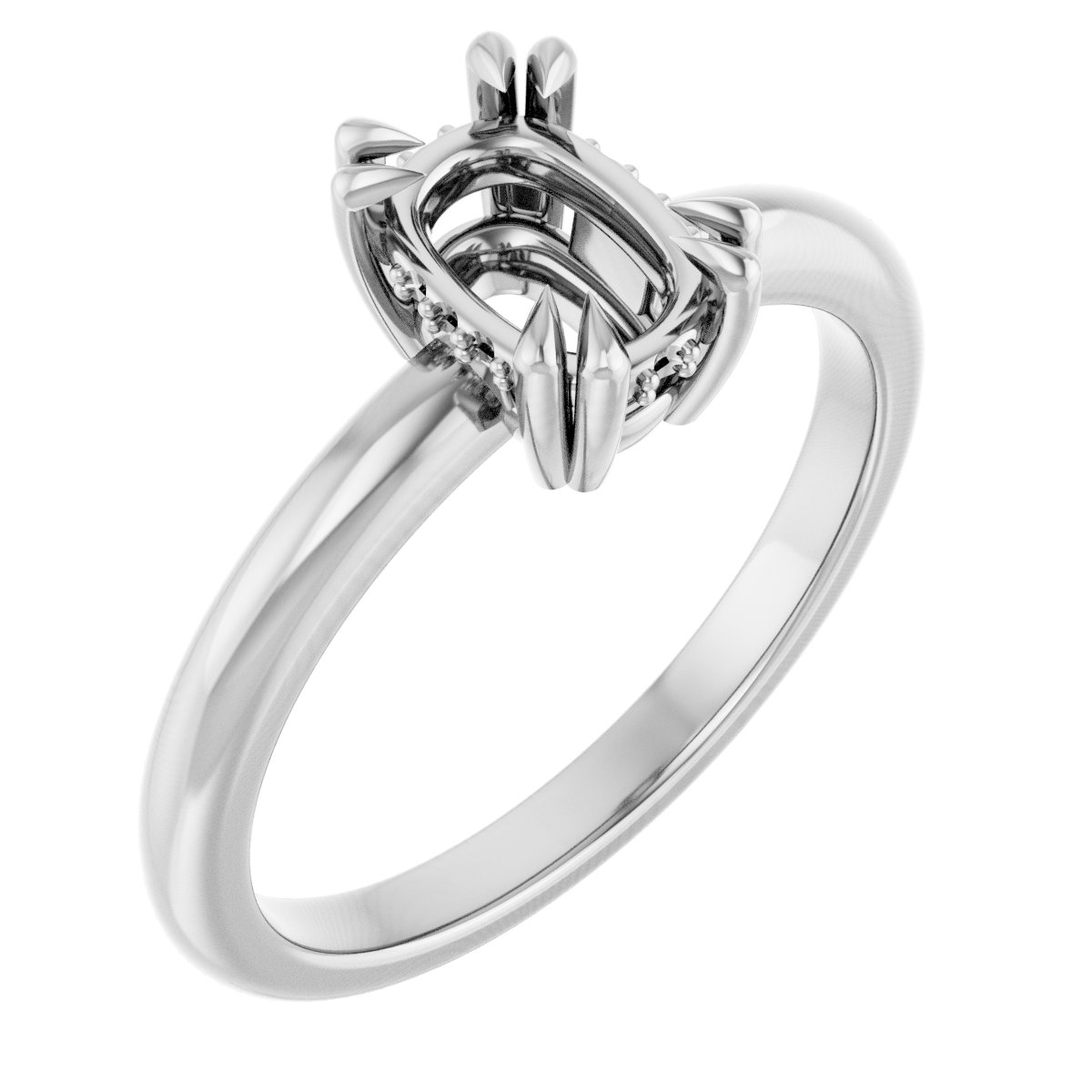 Double Claw-Prong Engagement Ring