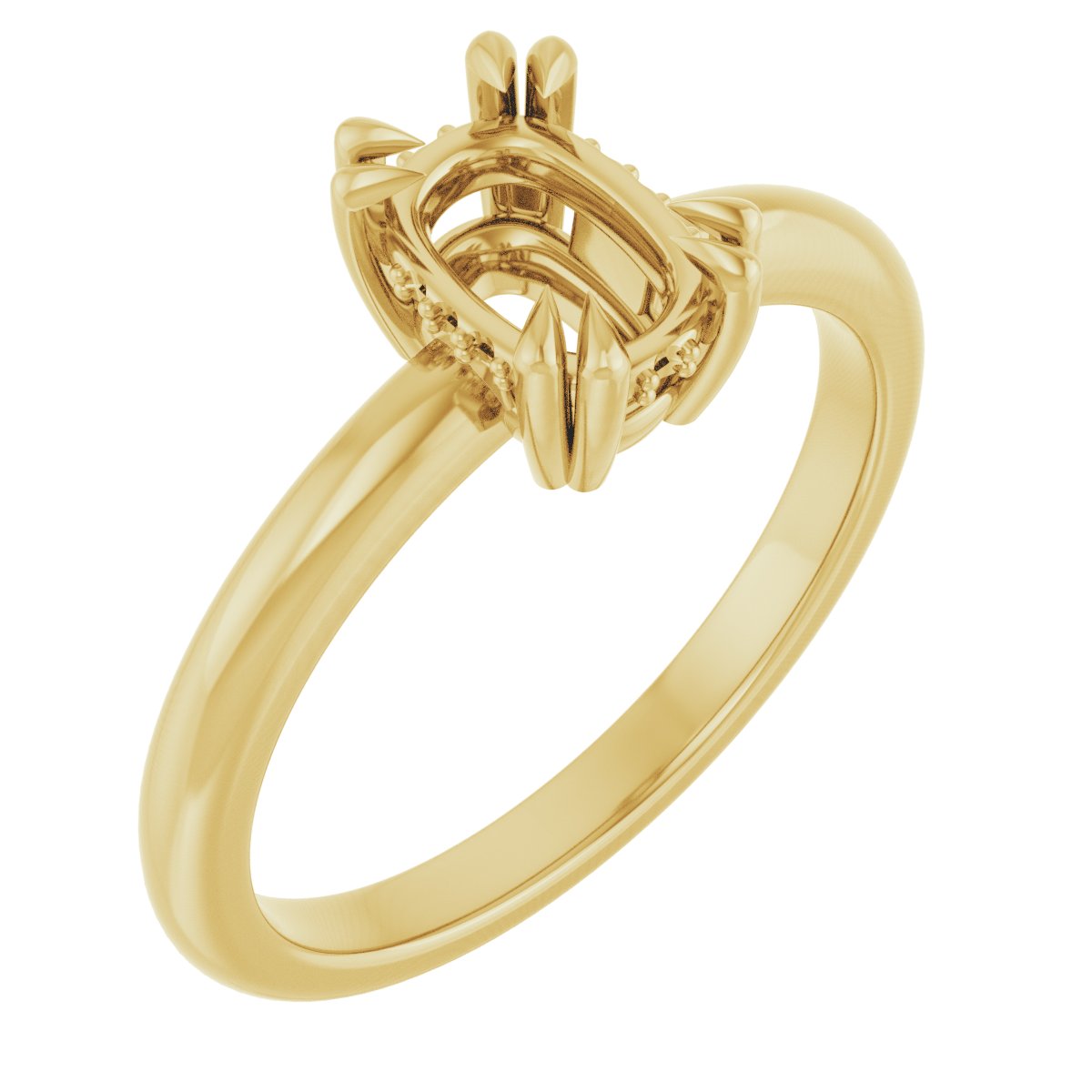 Double Claw-Prong Engagement Ring
