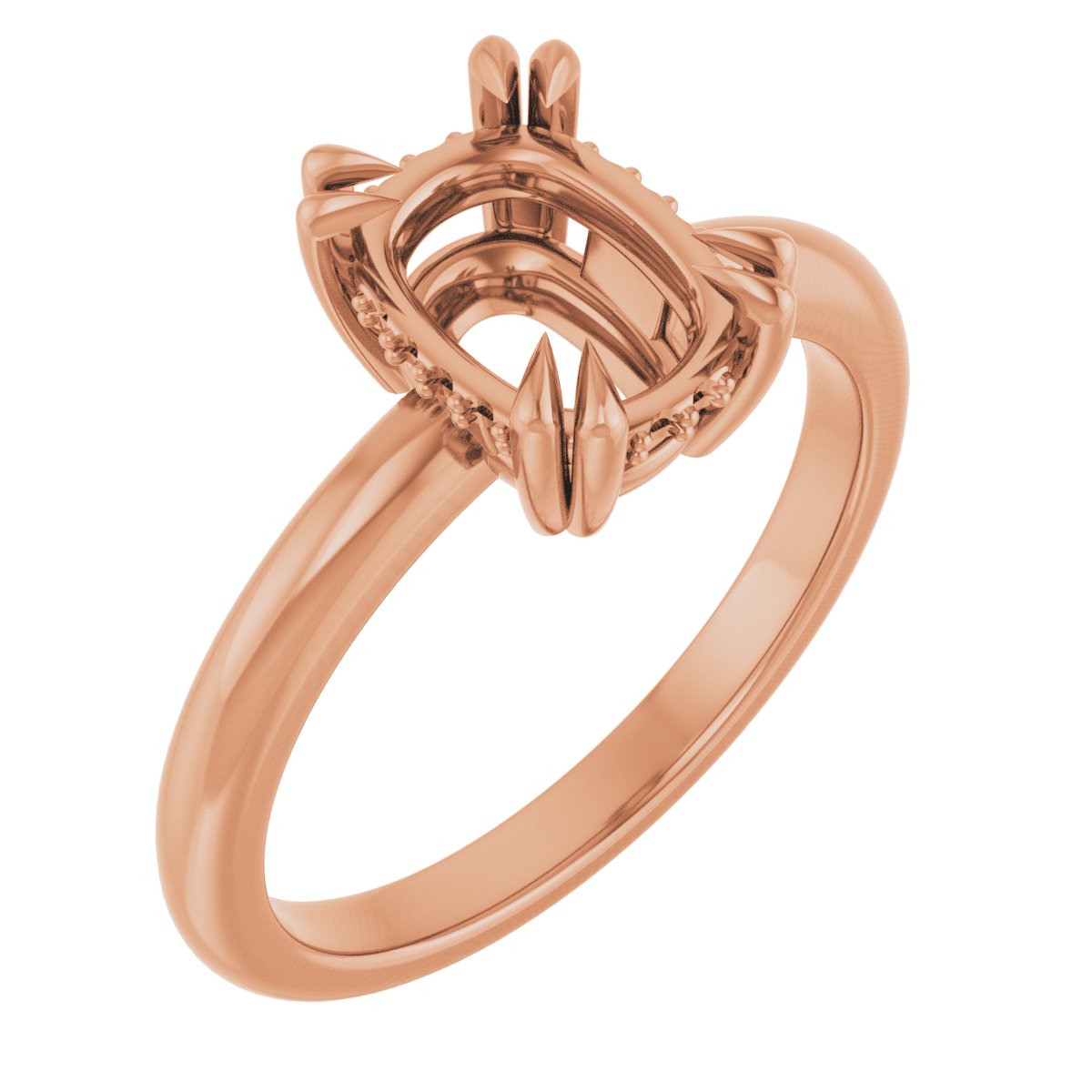 Double Claw-Prong Engagement Ring