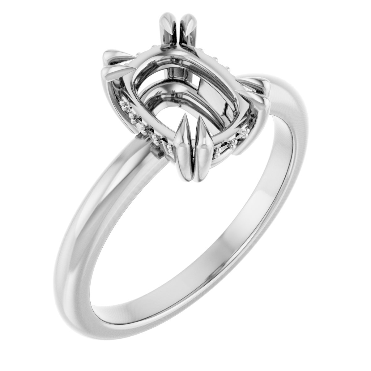Double Claw-Prong Engagement Ring