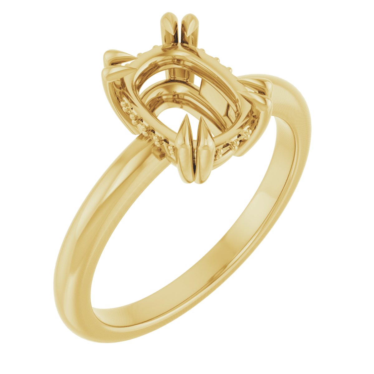 Double Claw-Prong Engagement Ring