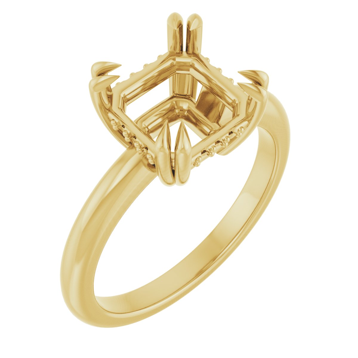 Double Claw-Prong Engagement Ring