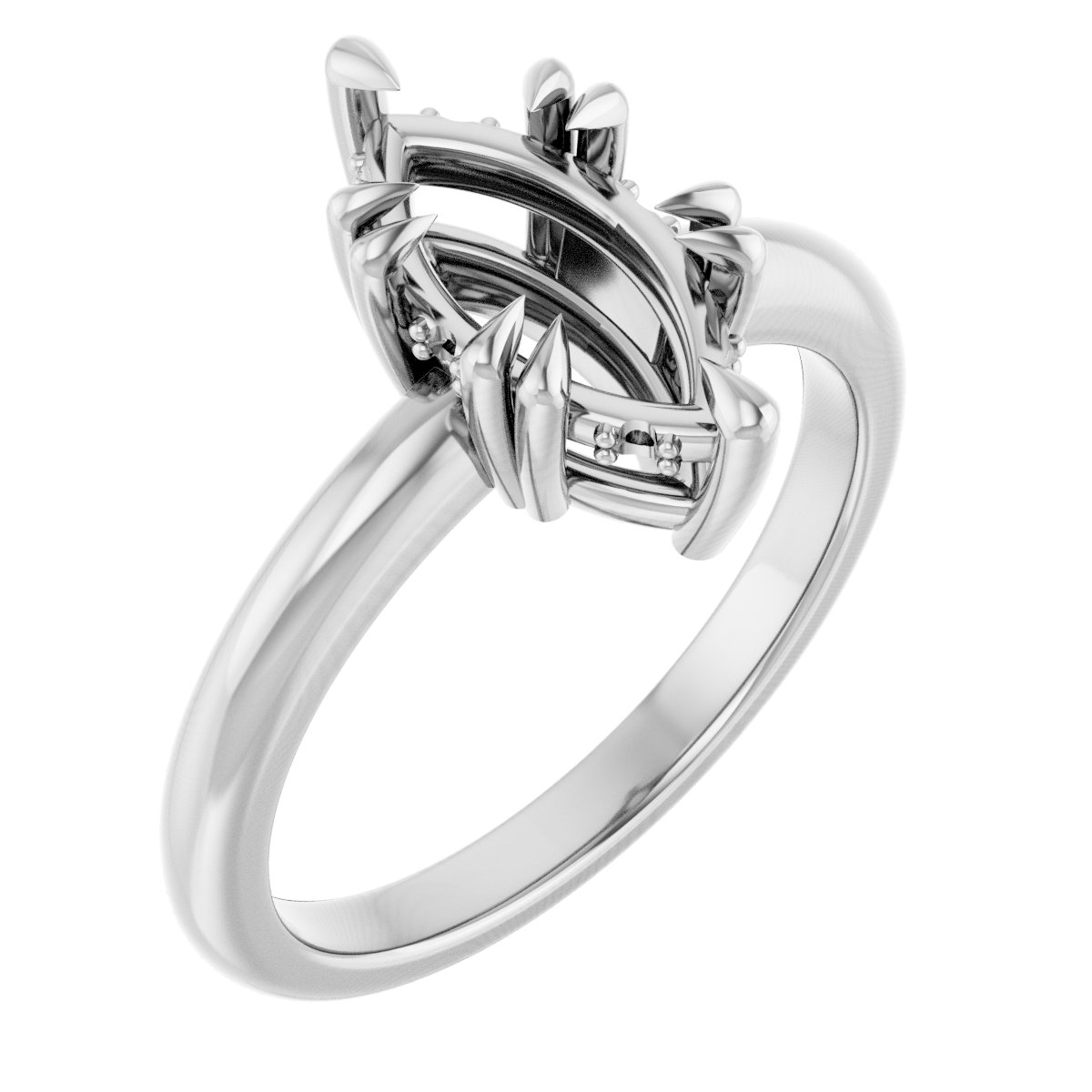 Double Claw-Prong Engagement Ring