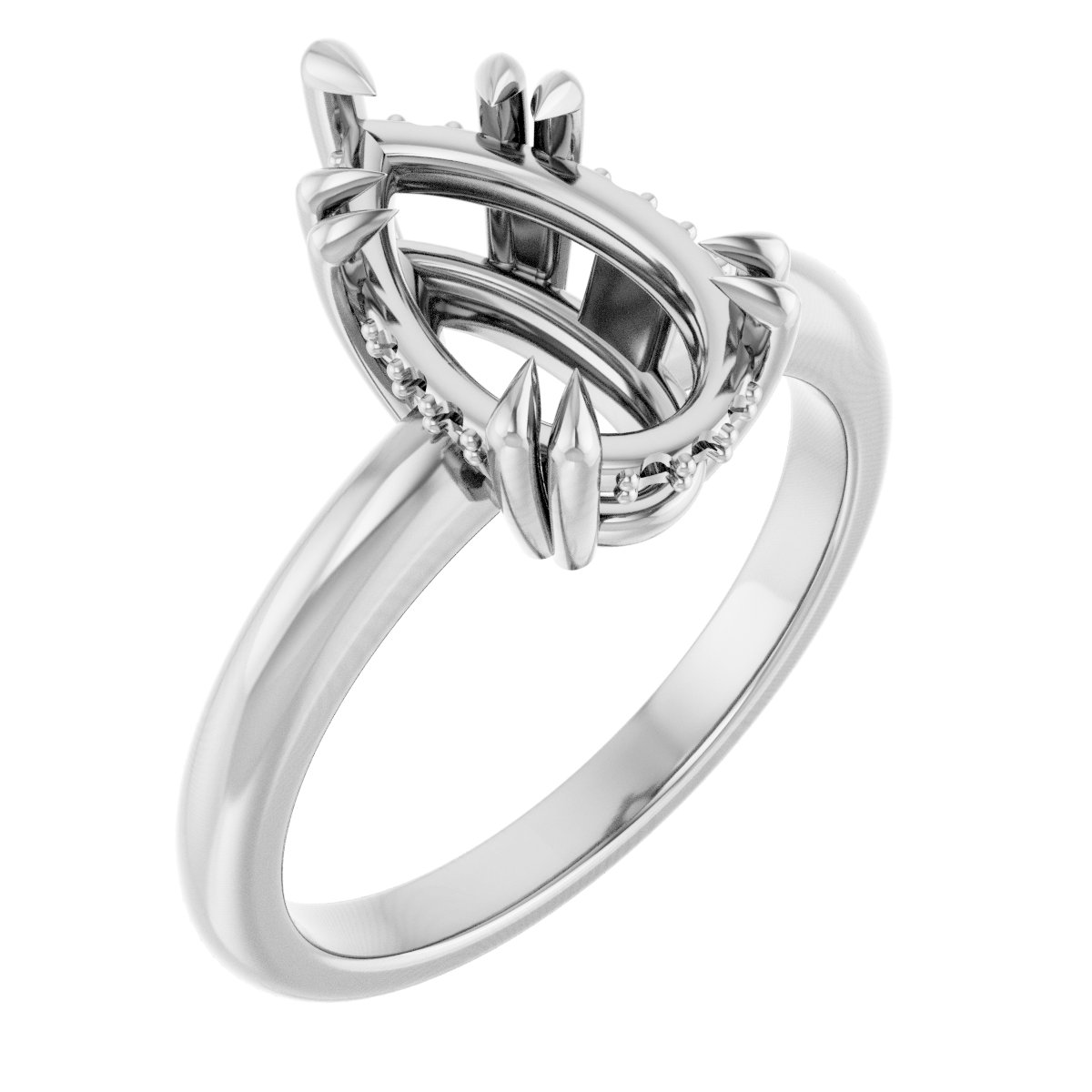 Double Claw-Prong Engagement Ring