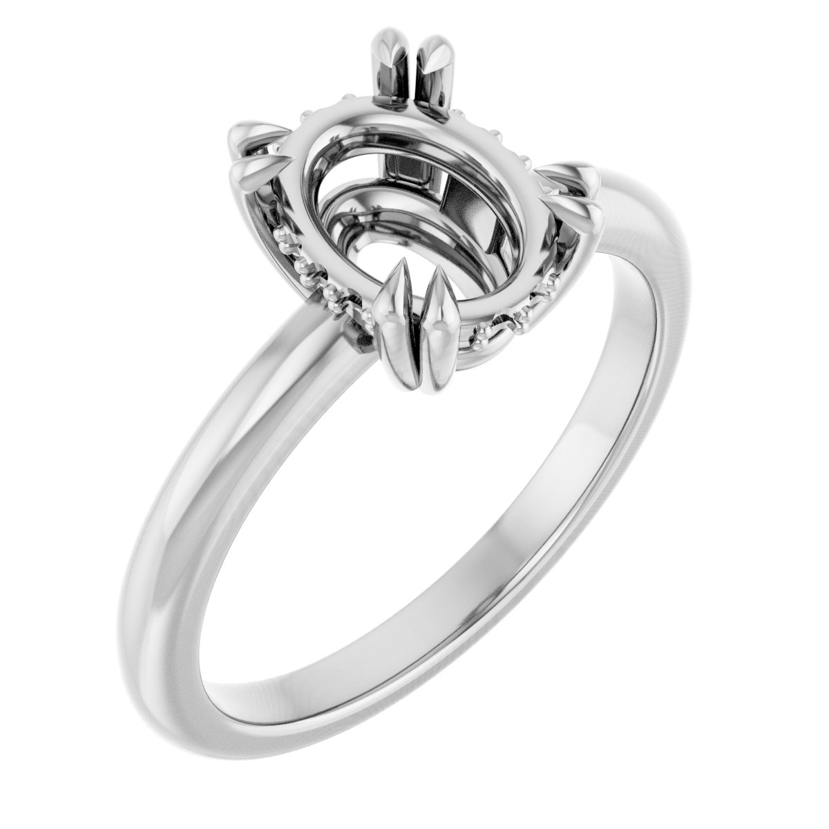 Double Claw-Prong Engagement Ring