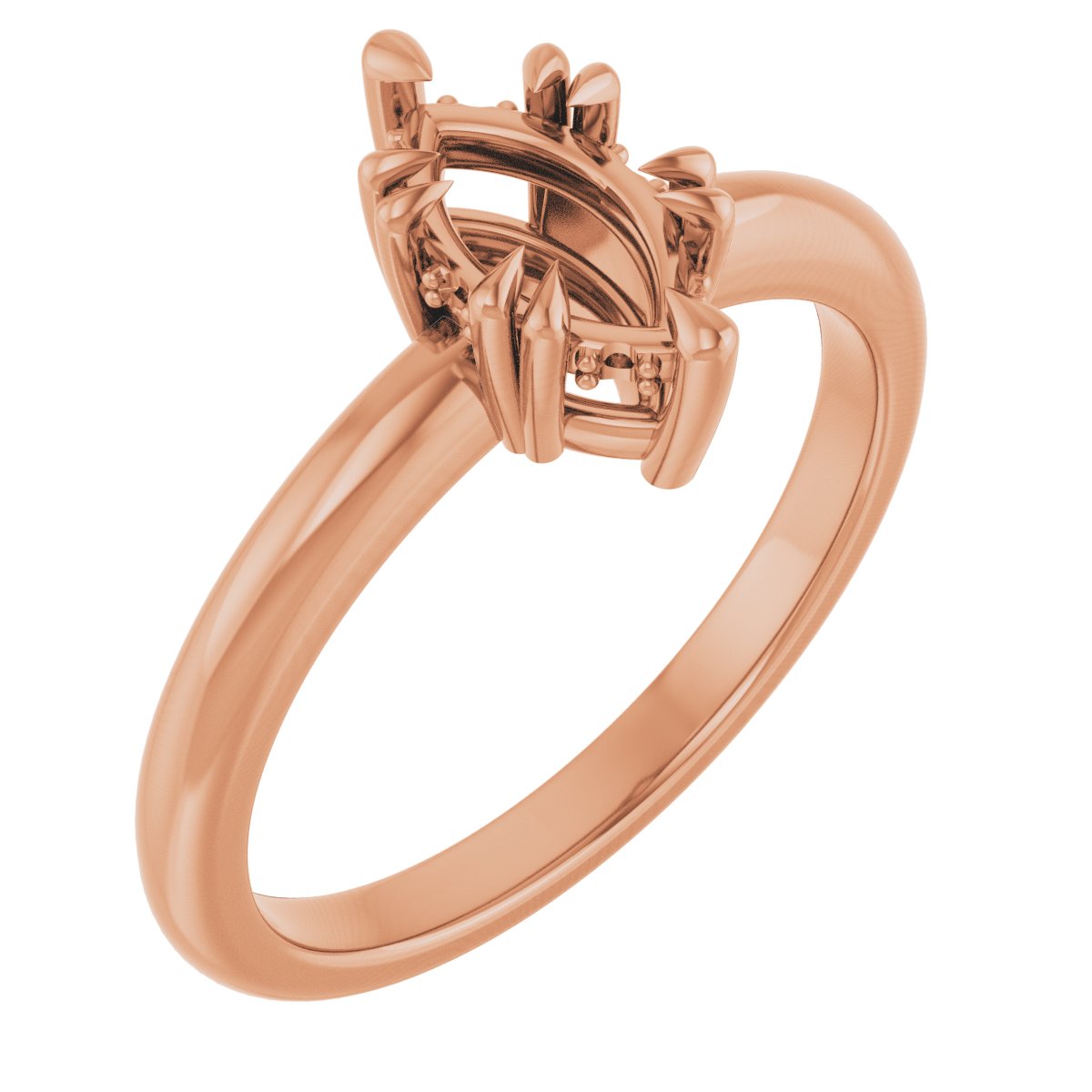 Double Claw-Prong Engagement Ring